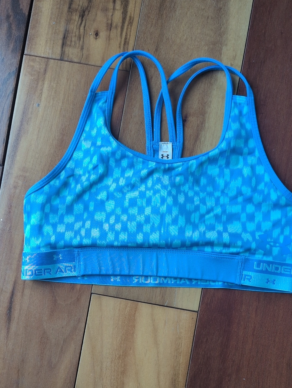 Under Armour Bright Turquoise Double-Strap Sports Bra For Girls